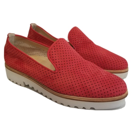 Paul Green Shoes Paul Green Bahama Perf Sneaker Loafer Sz 75 Us Red